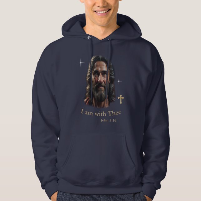 Jesus ist bei dir hoodie (Vorderseite)