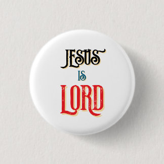 Jesus ist Christlich LORD White Button