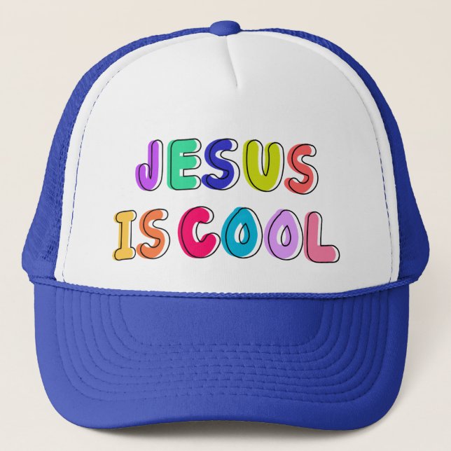 Jesus ist Cool Truckerkappe (Vorderseite)