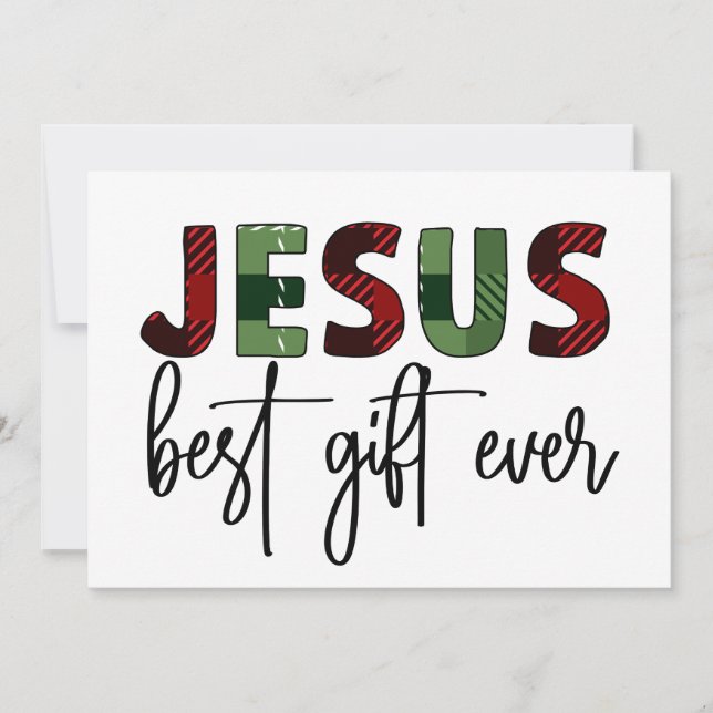 Jesus ist das beste Geschenk aller Zeiten, Christl Einladung (Vorderseite)