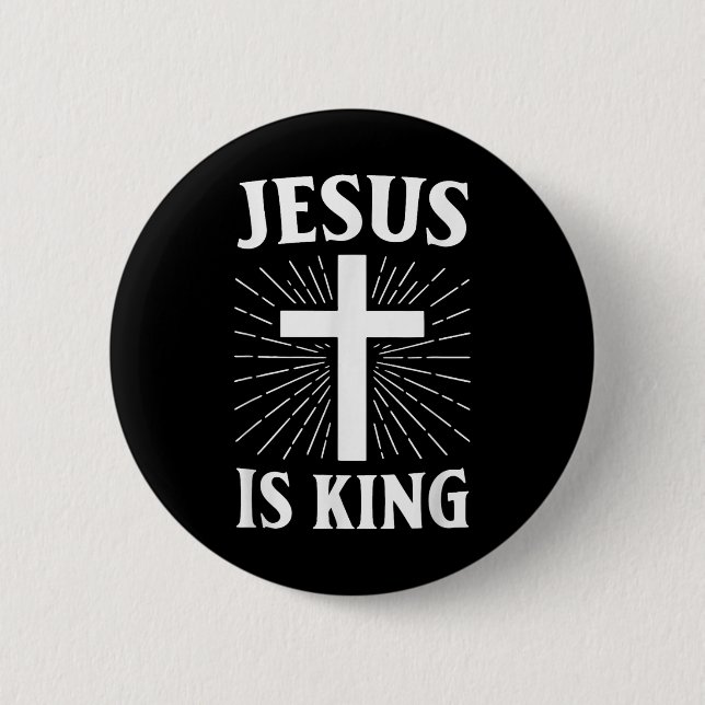 Jesus ist das Christliche Glaubenskreuz Button (Vorderseite)