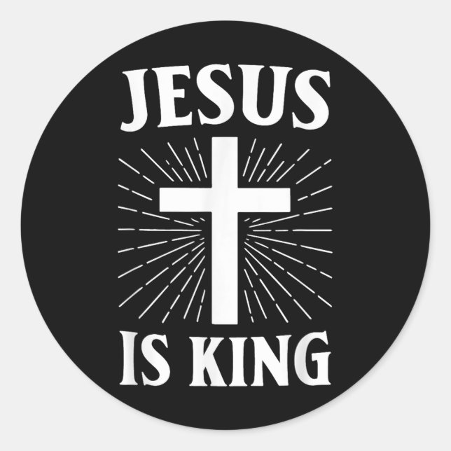 Jesus ist das Christliche Glaubenskreuz Runder Aufkleber (Vorderseite)