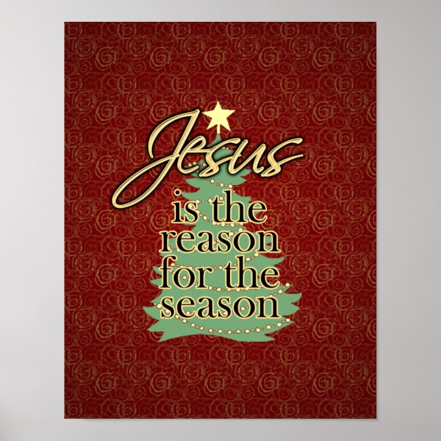 Jesus ist das Christliche Weihnachtsfest Poster (Vorne)