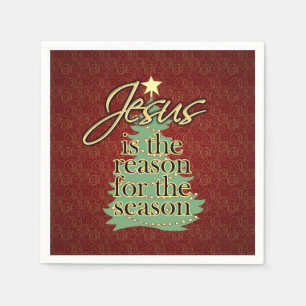 Jesus ist das Grund-christliche Weihnachten Serviette