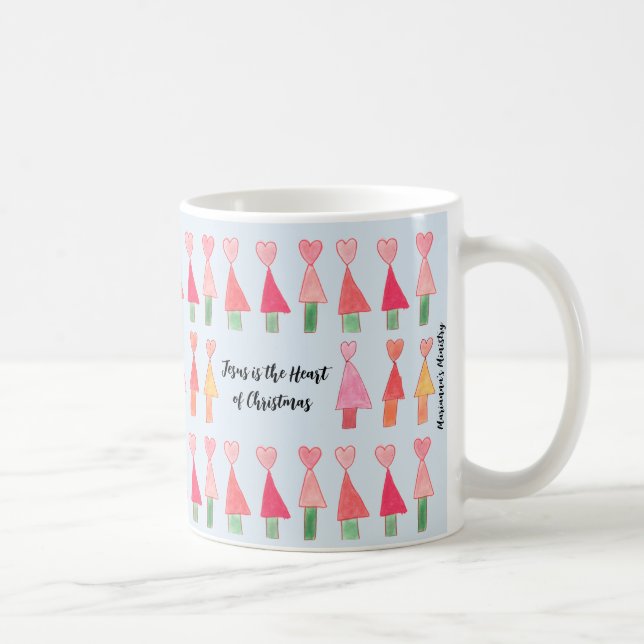 Jesus ist das Herz der Weihnachtszeit-Tasse Kaffeetasse (Rechts)