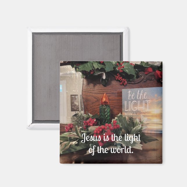 Jesus ist das Licht der Welt. Magnet (Vorderseite/Rückseite)