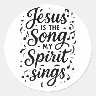 Jesus ist das Lied  Runder Aufkleber