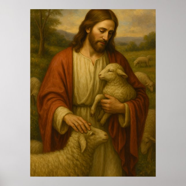 Jesus ist das Shephard #4™ LDS Wall Art Poster (Vorne)