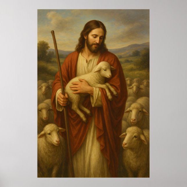 Jesus ist das Shephard #5™ LDS Wall Art Poster (Vorne)
