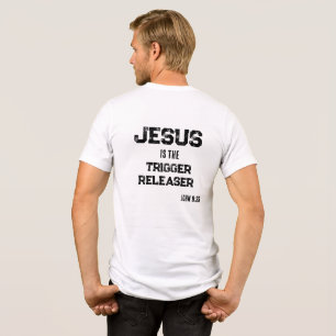 Jesus ist der Auslöser Glaube Schrift Tri-Blend Shirt