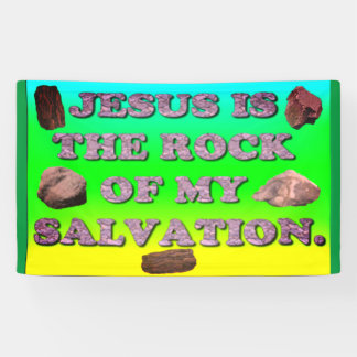 Jesus ist der Felsen meiner Rettung. Banner