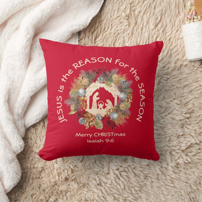 JESUS IST DER GRUND Christlich Kissen (Decke)