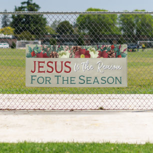 Jesus ist der Grund, Christliche Weihnachten mit B Banner