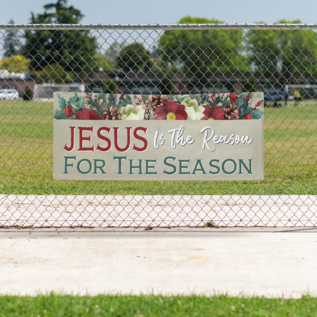 Jesus ist der Grund, Christliche Weihnachten mit B Banner (Insitu)