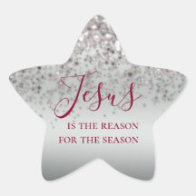 Jesus ist der Grund, dass Silver Sparkle Weihnacht