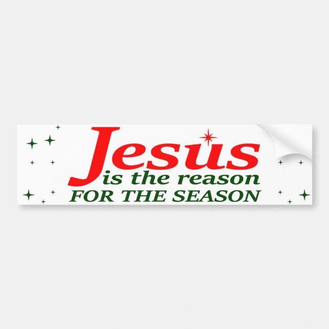 Jesus ist der Grund der Jahreszeit Autoaufkleber (Vorne)