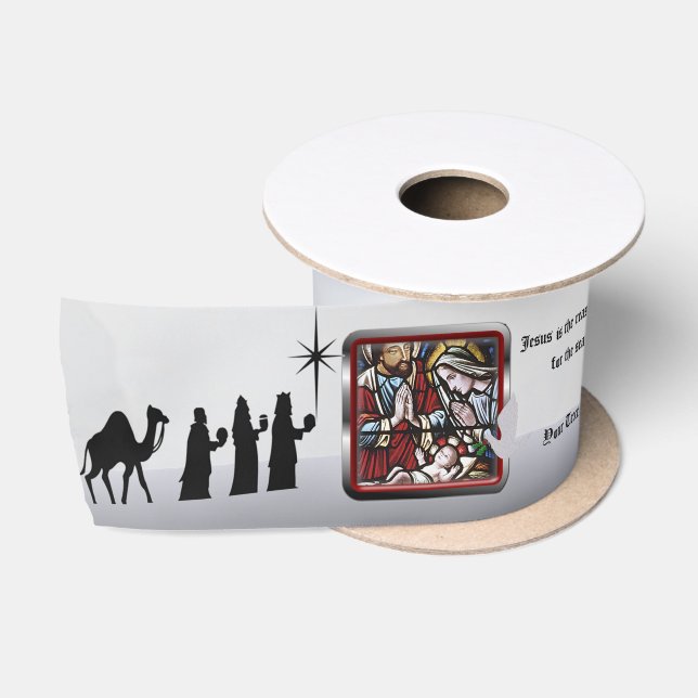 Jesus ist der Grund für das Geschenk der Jahreszei Satinband (Spule)