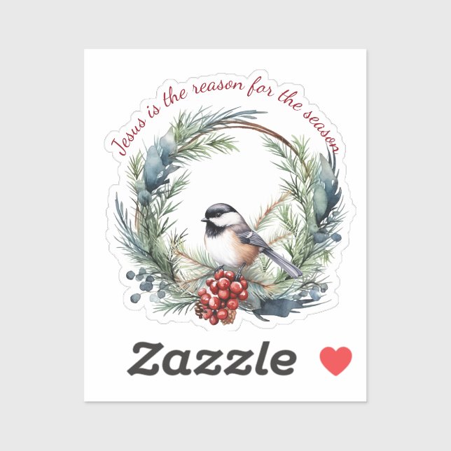JESUS IST DER GRUND FÜR DAS Weihnachtsangebot DER  Aufkleber (Blatt)