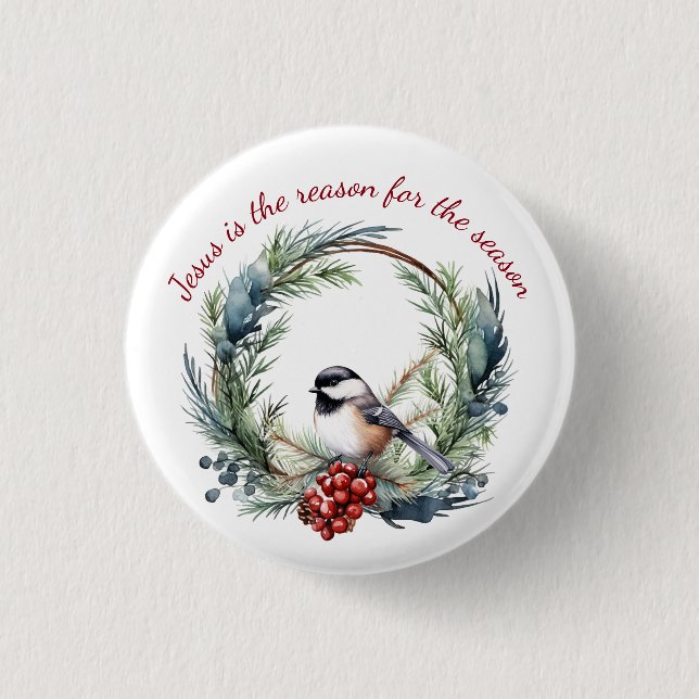 JESUS IST DER GRUND FÜR DAS Weihnachtsangebot DER  Button (Vorderseite)