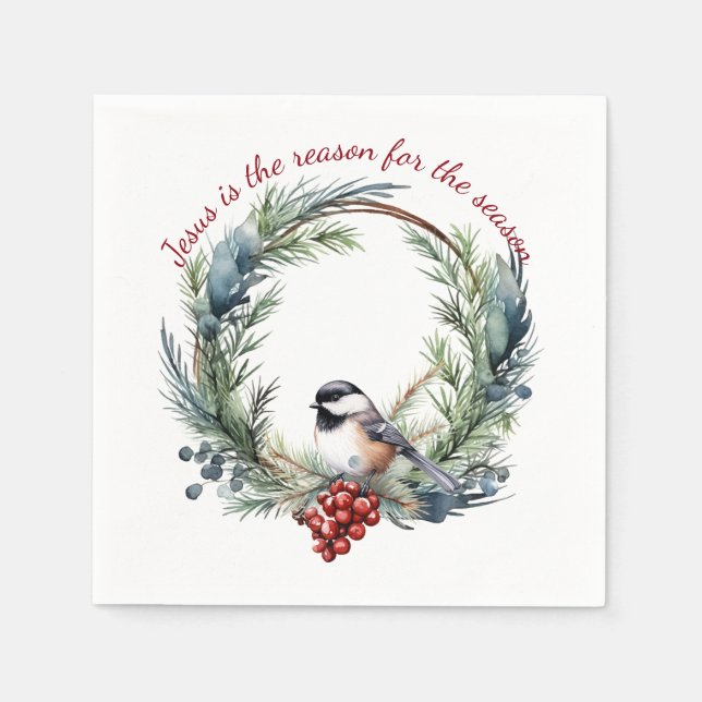 JESUS IST DER GRUND FÜR DAS Weihnachtsangebot DER  Serviette (Vorderseite)