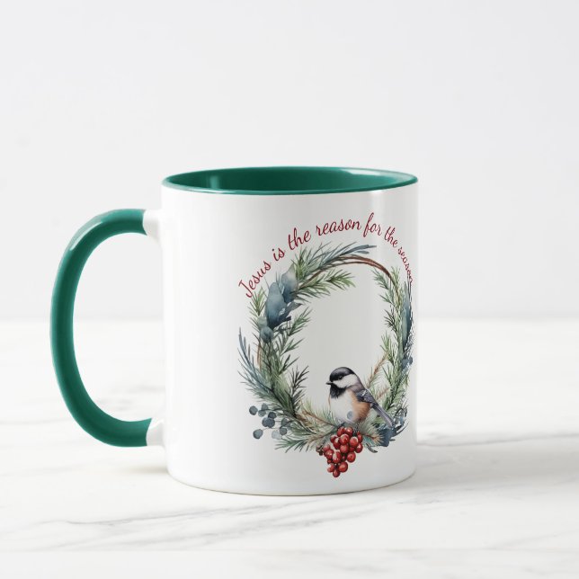 JESUS IST DER GRUND FÜR DAS Weihnachtsangebot DER  Tasse (Links)