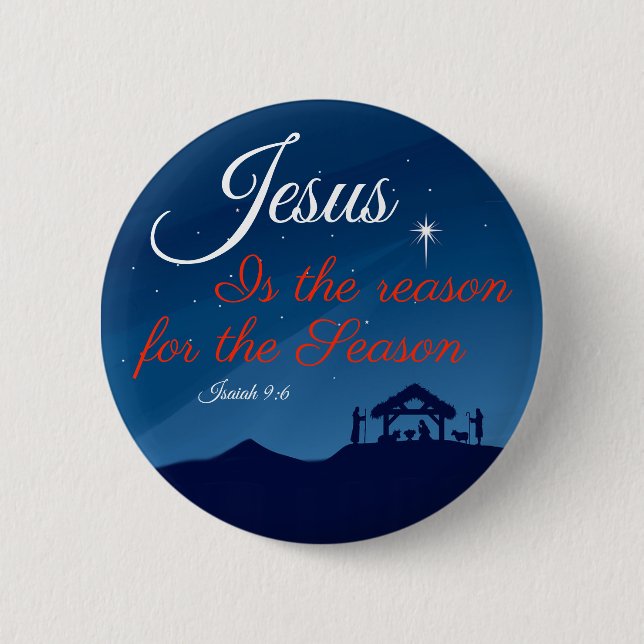 Jesus ist der Grund für den Jahreszeitknopf Button (Vorderseite)