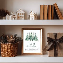 Jesus ist der Grund für den Wasserfarbenbaum der J Poster