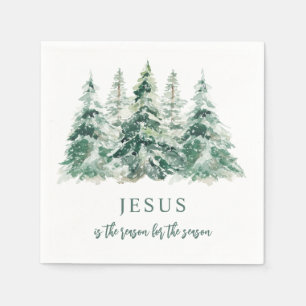 Jesus ist der Grund für den Weihnachtsbaum der Jah Serviette