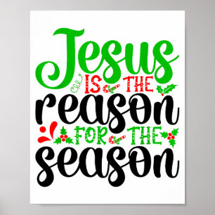 Jesus ist der Grund für die Bibel Merry Chr Poster
