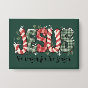 Jesus ist der Grund für die christliche Glaubenssa Button