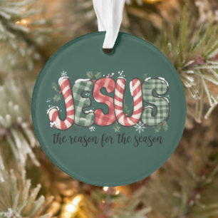 Jesus ist der Grund für die christliche Glaubenssa Ornament