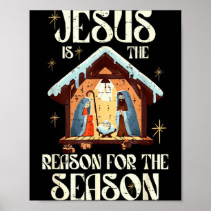 Jesus ist der Grund für die christliche Glaubensze Poster