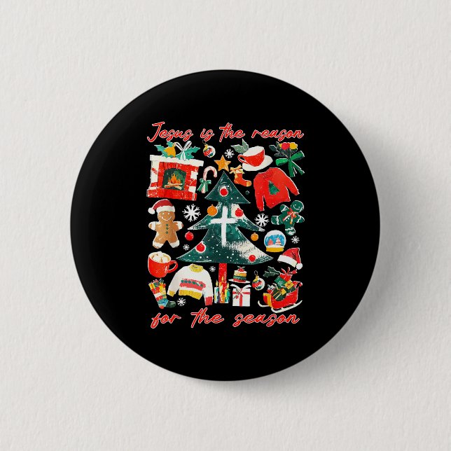 Jesus ist der Grund für die christliche Jahreszeit Button (Vorderseite)