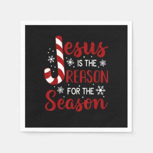 Jesus ist der Grund für die Jahreszeit Christliche Serviette
