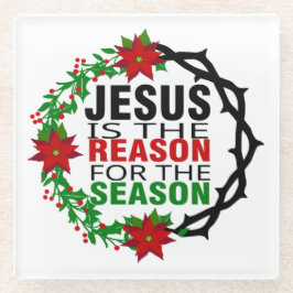 Jesus ist der Grund für die Jahreszeit Glasuntersetzer
