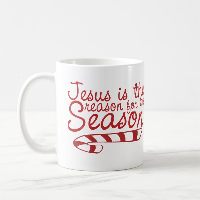 Jesus ist der Grund für die Jahreszeit Kaffeetasse (Links)
