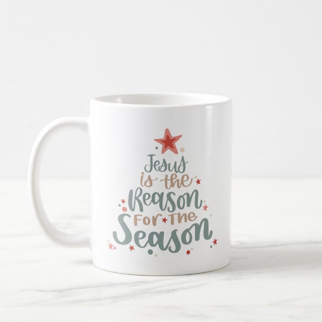 Jesus ist der Grund für die Jahreszeit Kaffeetasse (Links)