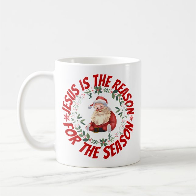 Jesus ist der Grund für die Jahreszeit Kaffeetasse (Links)