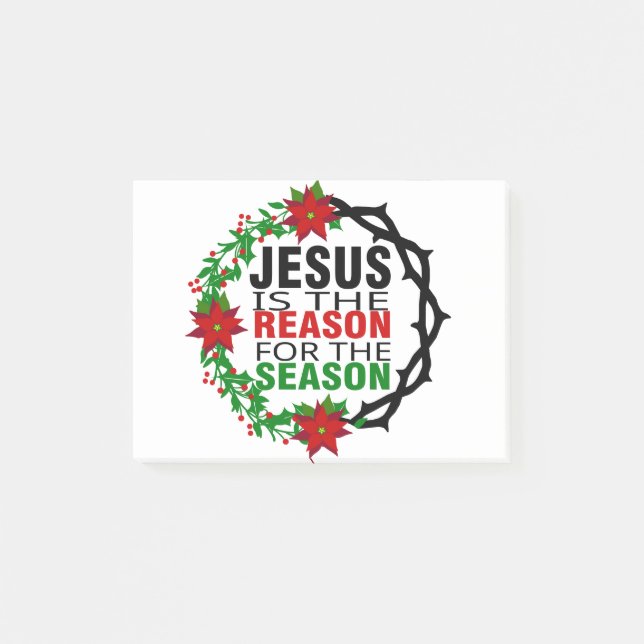 Jesus ist der Grund für die Jahreszeit Post-it Klebezettel (Vorderseite)