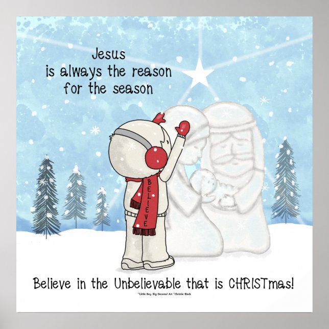 Jesus ist der Grund für die Jahreszeit Poster (Vorne)