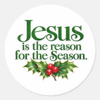 Jesus ist der Grund für die Jahreszeit Runder Aufkleber