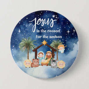 Jesus ist der Grund für die Krippe der Saison Button