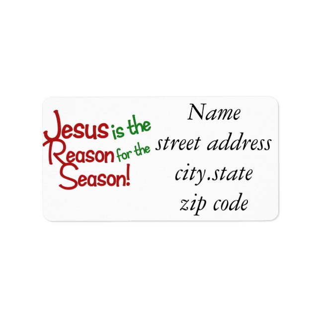 Jesus ist der Grund für die Saison Adressaufkleber (Vorne)