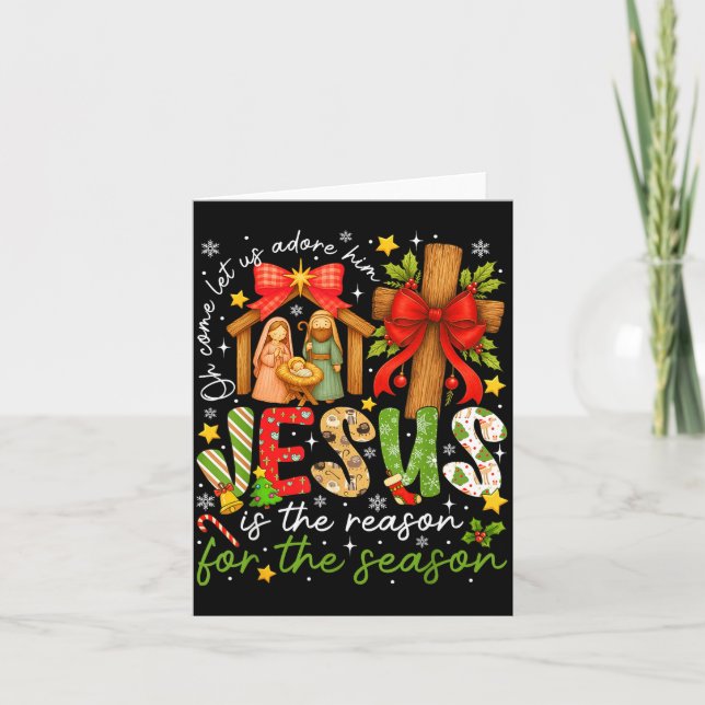 Jesus ist der Grund für die Saison Christlich Chri Karte (Vorderseite)