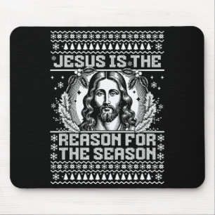 Jesus ist der Grund für die Saison - Hässlicher We Mousepad