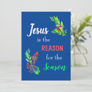 Jesus ist der Grund für die Weihnachtsbibel der Ja Feiertagskarte