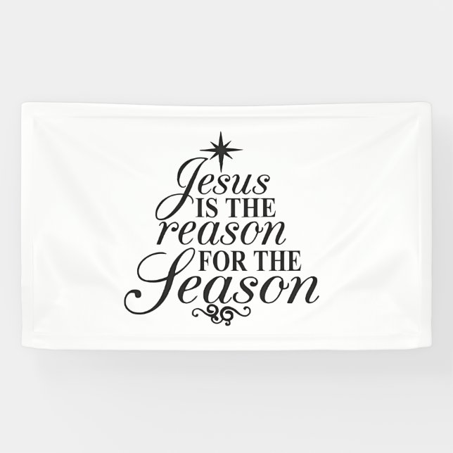 Jesus ist der Grund für die Weihnachtszeit Banner (Horizontal)