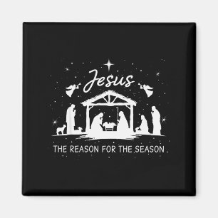 Jesus ist der Grund für die Weihnachtszeit Christm Magnet