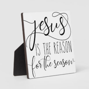 Jesus ist der Grund für die Weihnachtszeit Fotoplatte