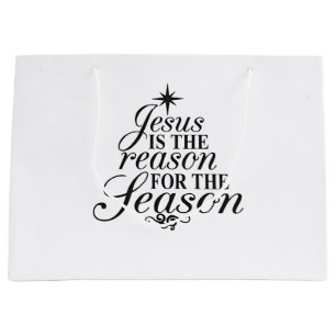 Jesus ist der Grund für die Weihnachtszeit Große Geschenktüte